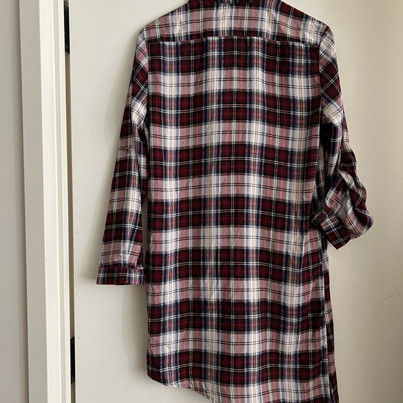 DO + BE Plaid Gathered Button Down Shirt Dress - Picture 7 of 8